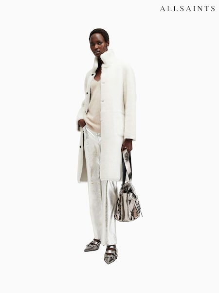AllSaints Serra Shearling 100% Cotton Coat (AV1249) | €1,432