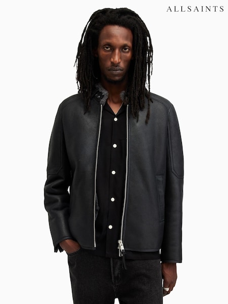 AllSaints Black Hayward 100% Cotton Jacket (AV1253) | R$ 9,865