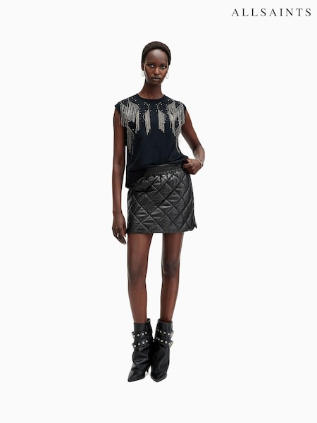 AllSaints Ottie Quilt Skirt (AV1279) | ‏1,303‏₪