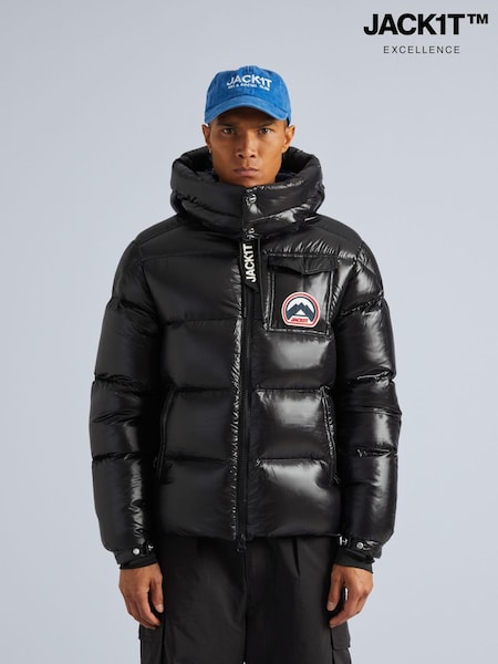 JACK1T Front Runner Slick Puffer Black Jacket (AV1438) | €457