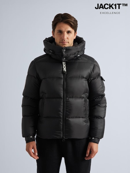 JACK1T EZ Dry Puffer Hooded Black Jacket (AV1452) | €494