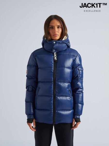 כחול כהה - Jack1t Front Runner Slick Puffer Jacket (AV1469) | ‏1,735‏₪