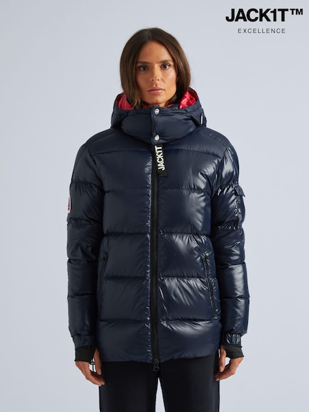 כחול  - Jack1t Front Runner Slick Puffer Jacket (AV1481) | ‏1,735‏₪