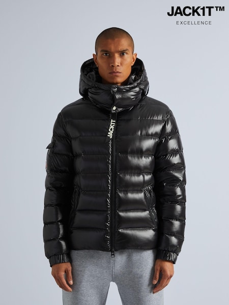 JACK1T Squadra Slick Hooded Black Jacket (AV1520) | R$ 2,915