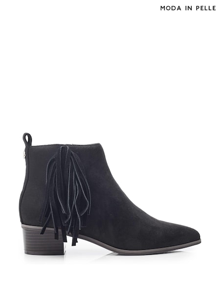 Moda in Pelle Pichon Fringe Smart Ankle Boots (AV1530) | AED375