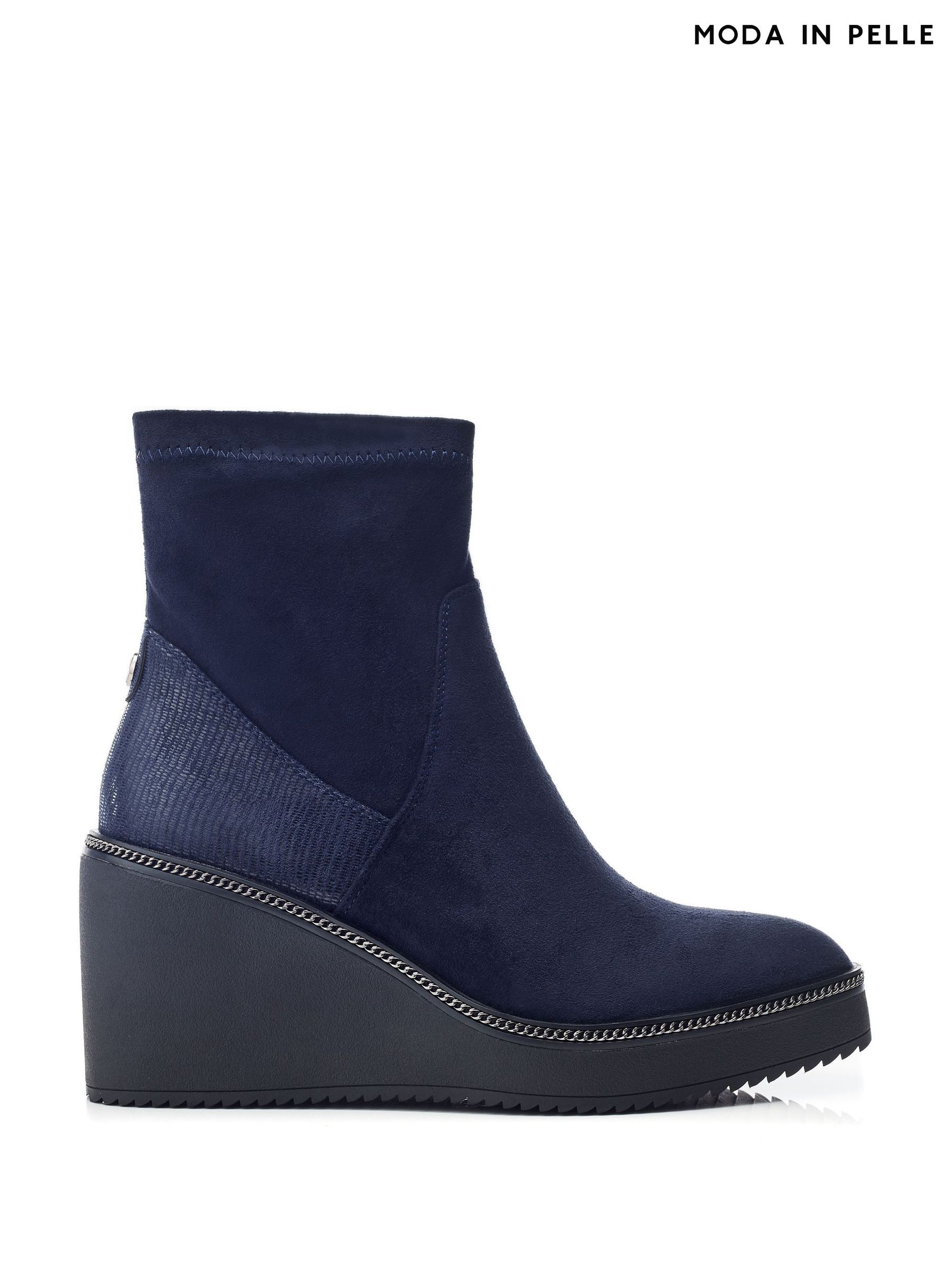 Moda In Pelle Blue Wedge Boots Next Luxembourg