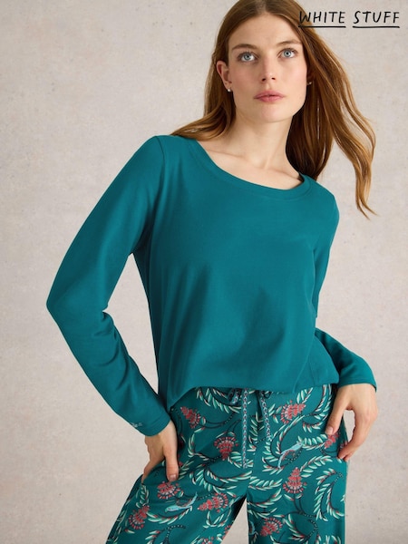 White Stuff Green Eva Jersey Pyjama Top (AV1545) | R$ 275