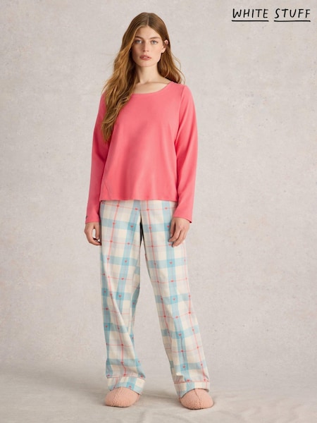 White Stuff Pink Eva Jersey Pyjama Top (AV1550) | R$ 275