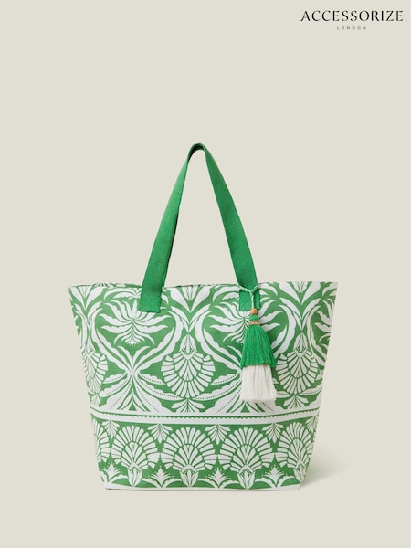 Accessorize Ornamental Print Tassel Tote Bag (AV1592) | €44