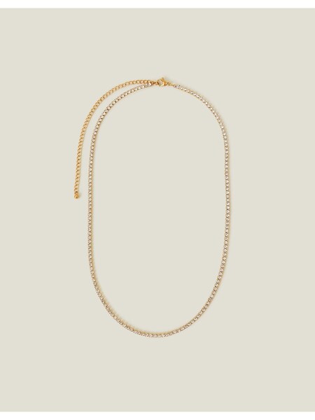 Accessorize Gold Tone 14ct Stainless Steel Tennis Necklace (AV1654) | 77 QAR
