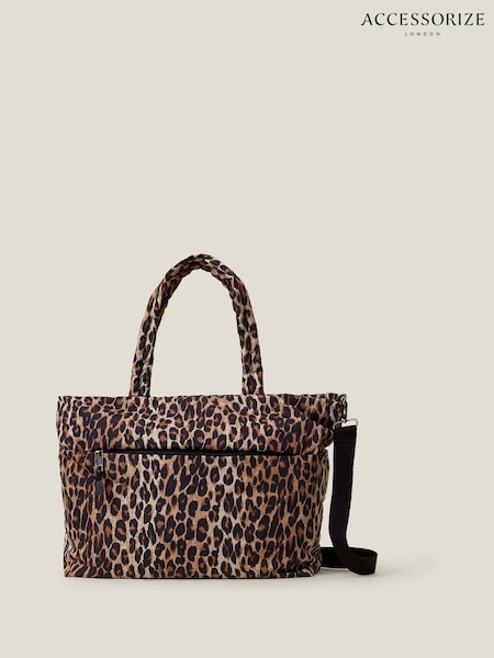 Accessorize Animal Leopard Print Shopper Tote Bag (AV1659) | ₪161