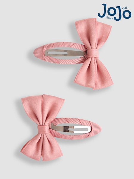 JoJo Maman Bébé Pink Bow Hair Clips 2 Pack (AV1774) | $11