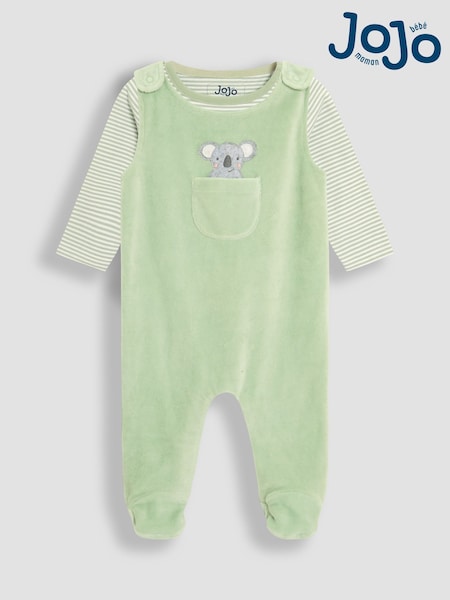 JoJo Maman Bébé Cotton Footed 2-Piece Dungarees Set (AV1790) | 45 €