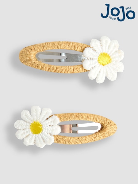 JoJo Maman Bébé White Crochet Clips 2 Pack (AV1804) | $11