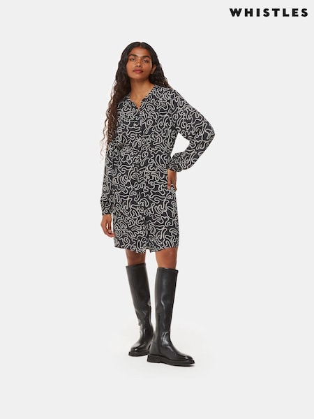 Whistles Petite Chain Print Flippy Dress (AV1817) | €153