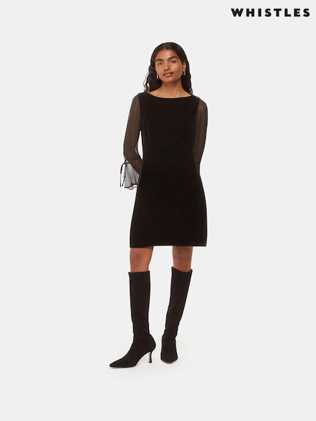 Whistles Petite Myla Velvet Mini Dress (AV1819) | €98