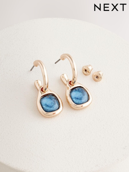 Guld ton - Resin Drop Earrings (AV1837) | kr130