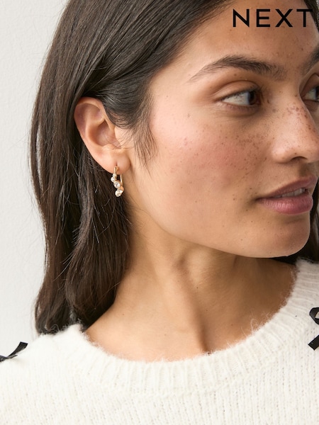Gold Sparkle Hoop Earrings (AV1851) | €11