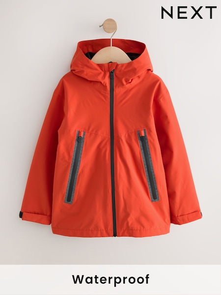 Orange Waterproof Fleece Hooded Lined Coat (3-16yrs) (AV2073) | €43 - €56