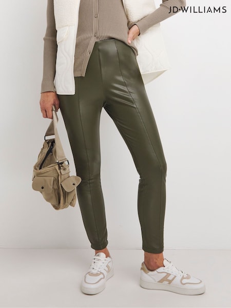 JD Williams Green Leather Look Leggings (AV2326) | €22