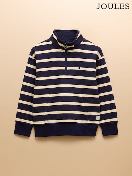 Joules Alfie Navy Quarter Zip Sweatshirt (AV2404) | R$ 255 - R$ 315