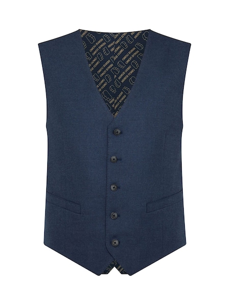 Remus Uomo Blue Tapered Fit Stretch Waistcoat (AV2438) | €40