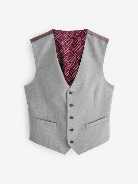 Remus Uomo Grey Tapered Fit Stretch Waistcoat (AV2441) | €40