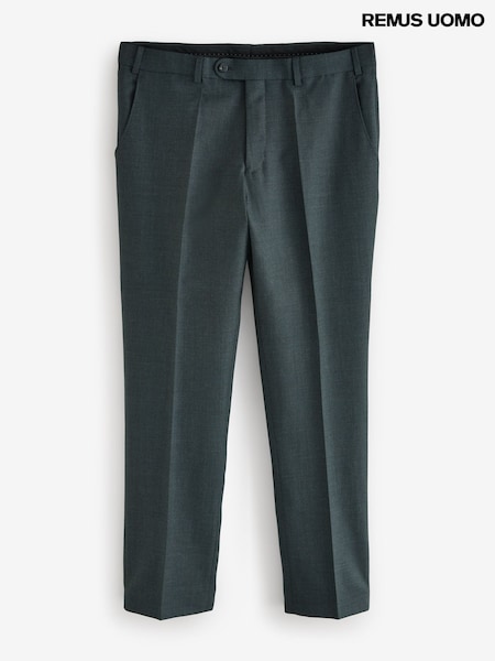 Remus Uomo Green Tapered Fit Wool Rich Trousers (AV2443) | AED291