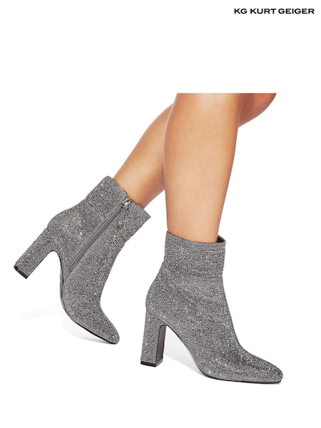 KG Kurt Geiger Grey Shay Gem Boots (AV2488) | 294 QAR