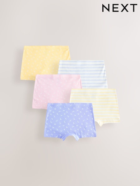 Pink/Blue Short Briefs 5 Pack (2-16yrs) (AV2542) | AED66 - AED97