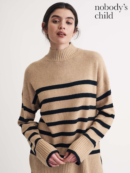 Nobodys Child Cream Grown On Neck Longline Jumper (AV2700) | kr985