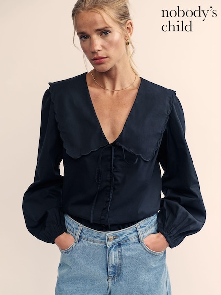 Nobodys Child Black Birdie Long Sleeve Blouse (AV2712) | €37