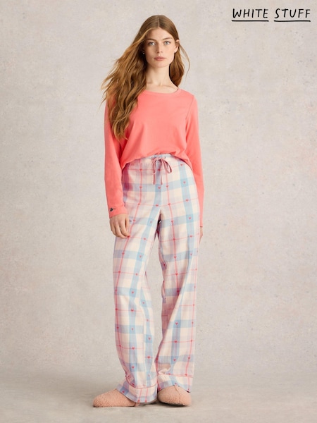 White Stuff Grey Multi Nina Organic Check Pyjama Bottoms (AV2764) | R$ 345