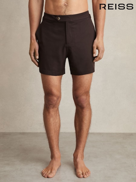 Reiss Chocolate Brown Sun Side-Adjuster Swim Shorts (AV2800) | kr1 363