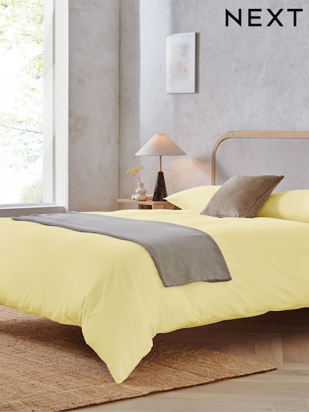 Yellow Pure 100% Cotton 144 Thread Count Duvet Cover and Pillowcase Set (AV2815) | $26 - $56