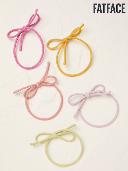 Розовый - FatFace Bow Hair Elastics (AV2966) | €11