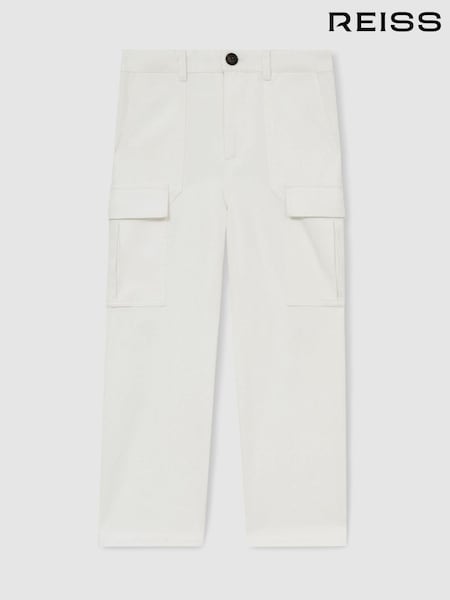 Reiss Stone Todd 13-14 yrs 100% Cotton Straight Leg Cargo Trousers (AV3000) | €64