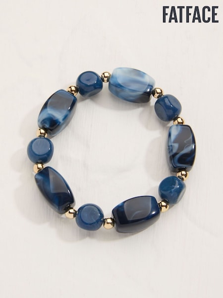 FatFace Blue Beaded Stretch Bracelet (AV3023) | €17