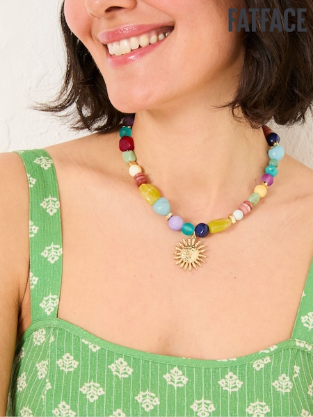FatFace Multi Sun Pendant Beaded Necklace (AV3060) | €26