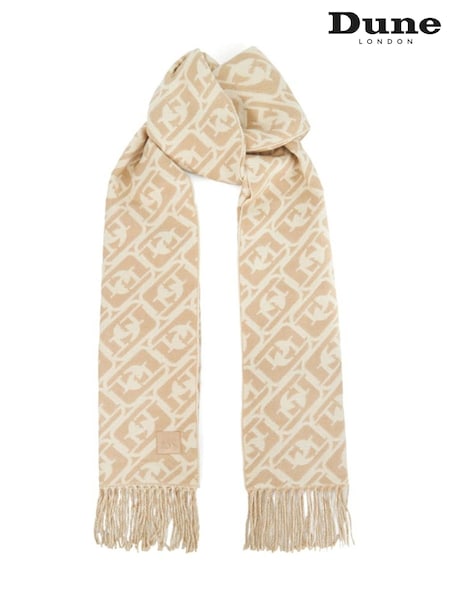 Кремовый - Dune London Luke Midweight Jacquard Scarf (AV3063) | €39