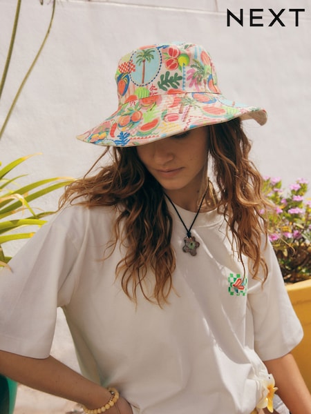 Fruit Print Reversible Bucket Hat (AV3087) | CA$27