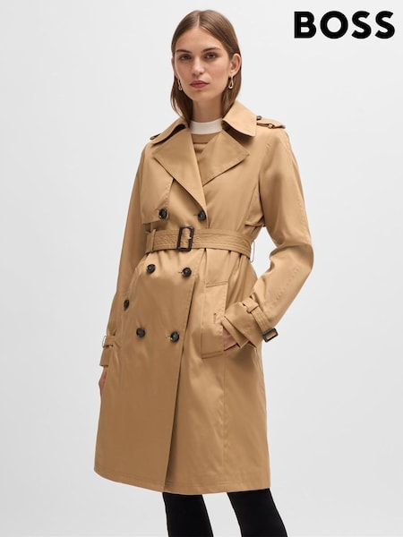 BOSS Double Breasted Belted Trench Coat (AV3116) | 596 €