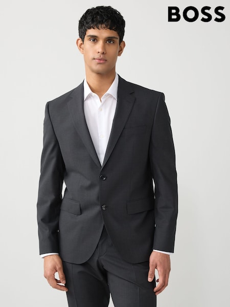 BOSS Grey Regular Fit Cotton Suit Jacket (AV3131) | €499