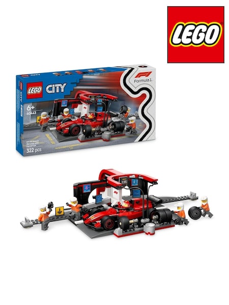 Lego City F1 Pit Stop And Pit Crew with Ferrari Car 60443 (AV3629) | €33