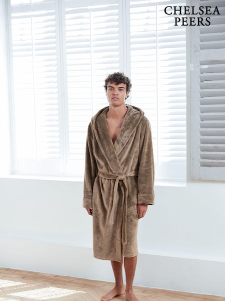 Chelsea Peers Brown Fleece Dressing Gown Dressing Gown (AV3712) | €43