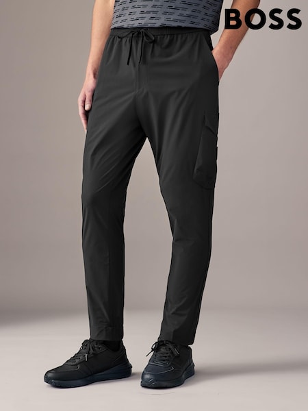 BOSS Black Tapered-Fit Cargo Poplin Trousers (AV3773) | AED926
