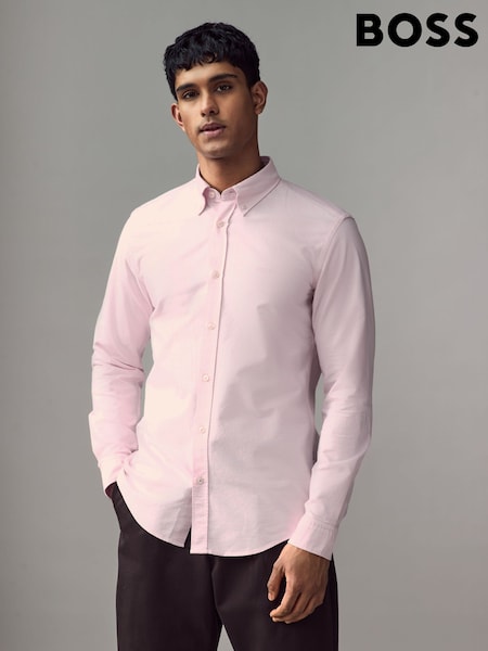 BOSS Pink Logo Detail Slim Fit Shirt (AV3780) | €109
