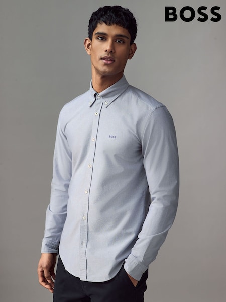 BOSS Blue Logo Detail Slim Fit Shirt (AV3789) | kr2 510