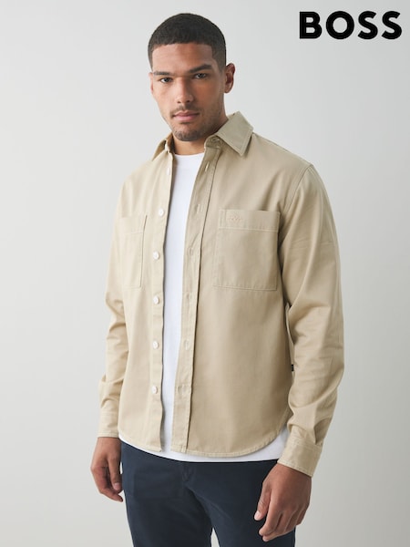 لون طبيعي - BOSS Relaxed Fit Shirt In Cotton Twill (AV3905) | ‏926 د.إ.‏