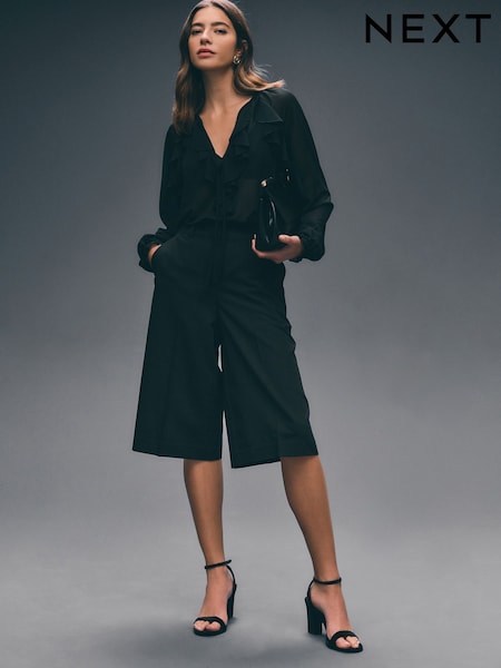 Черный - Tailored Long Shorts (AV3966) | €31